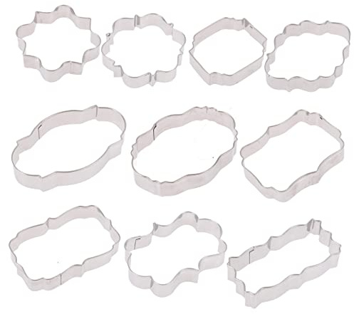 BESTOYARD 10piezas Cortadores De Galletas De Acero Inoxidable Moldes Para Hornear y Hacer Galletas Para Diy Herramienta De Cocina Para Fiestas De Comunion