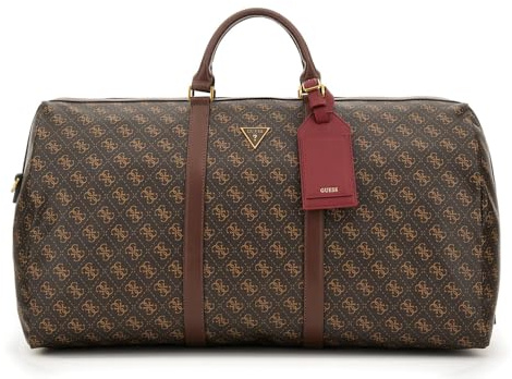 GUESS Milano Weekender Brown/Ochre/Burgundy