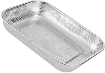 Passoire rectangulaire robuste en maille d'acier inoxydable pour égoutter efficacement les fruits et les légumes
