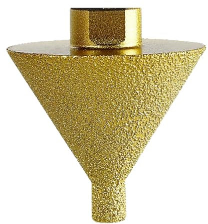 Kueohse Fresa diamantata per smerigliatrice angolare, 5/8 con 11 filettature, piccola fresa conica diamantata per piastrelle