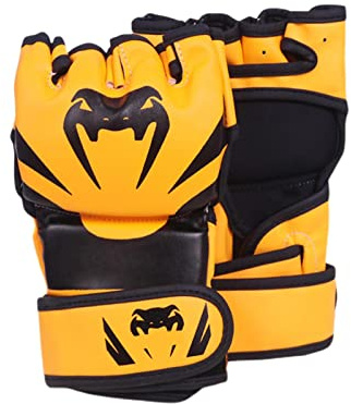 Guanti MMA CRDARAAV per sparring, guanti da boxe impermeabili per adulti unisex, uomini e donne, arancione, 26x12 cm