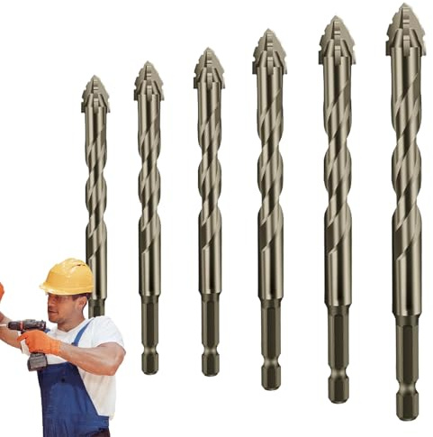 Trapano Dente,Punta Eccentrica 4 Perni Per Seghe | Strumento di perforazione ad Alta Durezza per Piastrelle Cemento Calcestruzzo Mattone Vetro