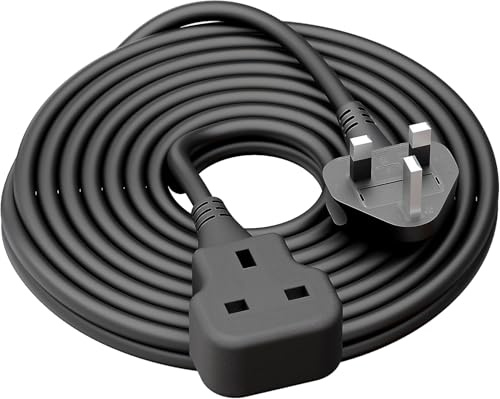 LEVANLIGHT Heavy Duty 13A Outdoor Extension Lead, 5 Metre Garden Extension Cord with Single 1 Way Socket, Weatherproof Power Cable Suitable for Garden, Patio and Workshop