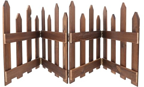 MOTHNUR Recinzione in Legno da Giardino per Esterni Recinzione Corta Decorativa per Alberi di Natale Barriera Compatta in Legno Naturale Facile da Installare per Cortile e Paesaggio