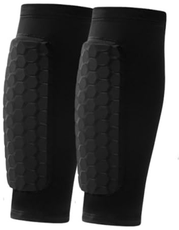 Générique Ski Shin Pads Honeycomb Defender Guards Breathable Skiing Guard(Black,L)
