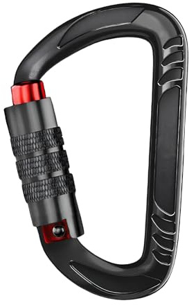 Climbing Carabiner - Outdoor Aluminum Alloy Carabiner with Automatic Locking Heavy Loads - for Securing Pets Outdoor Camping Hiking