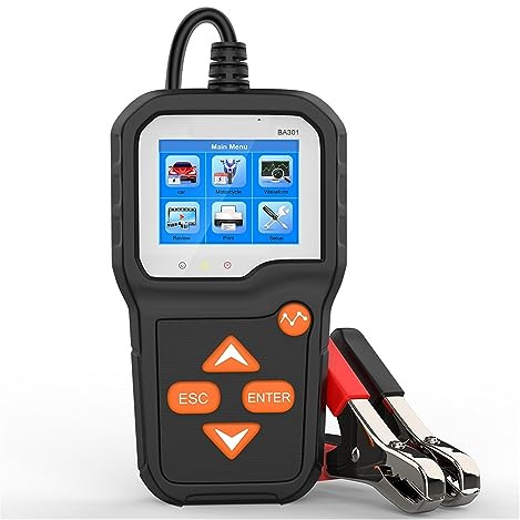 Batterietester, BA301 Batterietester 100 bis 2000 CCA Auto-Schnellstart-Ladeschaltungstester Motorrad-Autobatterietester