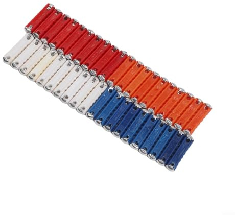 Lot de 40 fusibles tubulaires de rechange pour systèmes électriques automobiles classiques 5 A, 8 A, 16 A, 25 A, 32 V CC