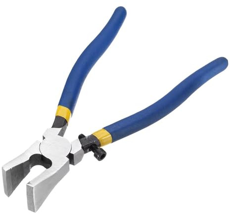 KTUXZCI Pinze per portachiavi in metallo, tagliavetro per piastrelle e pinze per la rottura del vetro per impieghi gravosi, di precisione per lavori di, con mascelle piatte