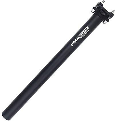 UPANBIKE Tija de sillín Aleación de Aluminio Tubo de sillín, Diámetro 27.2 mm, 30.9 mm, 31.6 mm * 400 mm de Longitud para Bicicletas de montaña(Negro,30.9mm)