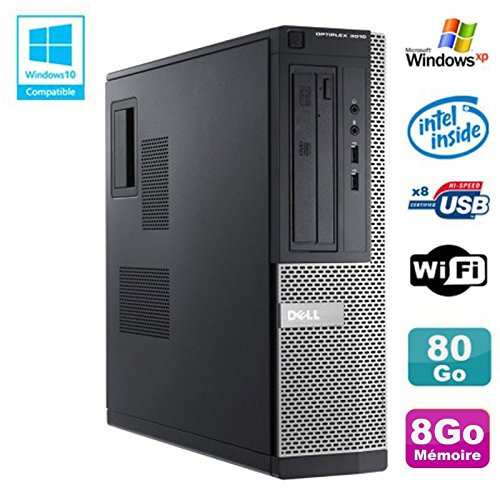 Dell PC Optiplex 3010 DT Intel G640 2.8Ghz 8Go 80Go DVD WiFi HDMI Win XP (Reconditionné Grade A)