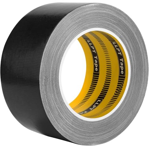 LLPT Klebeband Gewebeband 60mm x 30m x 0,23mm Schwarz | Gewebeband Premium-Qualität, Einfach zu Reißen Starker Klebstoff für Schule Home Office und industrielle Nutzung
