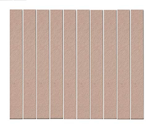 Merriway BH07082 (10 Pcs) Felt Furniture Pads Self Adhesive Heavy Duty Beige 150 mm x 30 mm (6 Inch x 1.4 Inch) - Pack of 10 Pieces