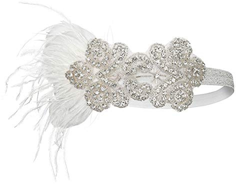 Coiffe style années 1920 - Accessoire Gatsby le Magnifique - Serre-tête de mariage - Pour mariée rugissante - Art déco - Taille unique