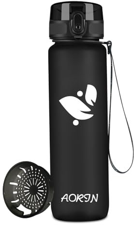 AORIN Sports Water Bottle - 1000ml-Tritan Gym Bottle BPA-Free & Drinking Bottles, Leakproof，One Click Flip Lid/Kids,Adults,Gym,Outdoor Sport