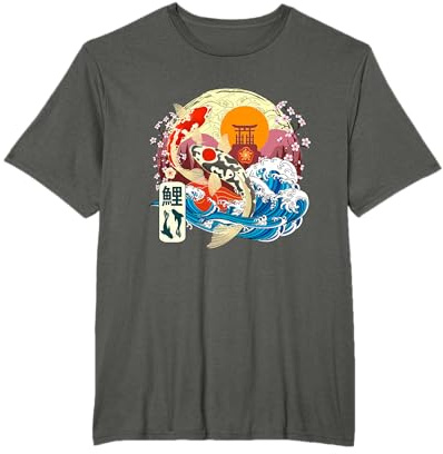 Poisson koï Japonais - Grande Vague Kanagawa - Art Vintage Japonais T-Shirt