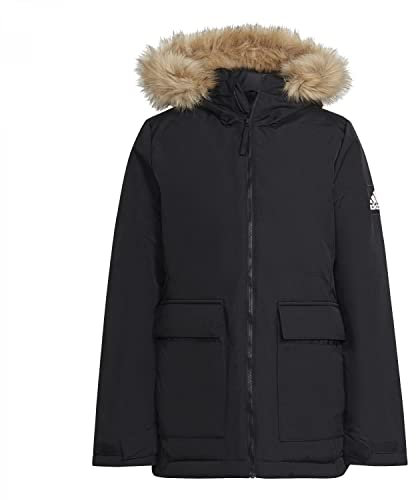 adidas Damen W Utilitas Ho P Jacket, Schwarz, L EU