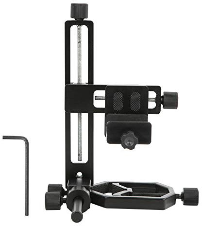 Tomotato Supporto per Telefono Telescopio, Supporto per Telescopio Regolabile Adattatore per Telefono Cellulare Telescopio in Lega di Alluminio Supporto per Smartphone Retrattile