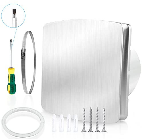 WiseWater Badezimmer-Abluftventilator, 140 CFM 38 dB, 15,2 cm, Kanal, 19,3 cm, Abluftventilator, Decken- und Wandmontage, Lüftungsventilator für Badezimmer, Waschküche, Schlafzimmer, Büro