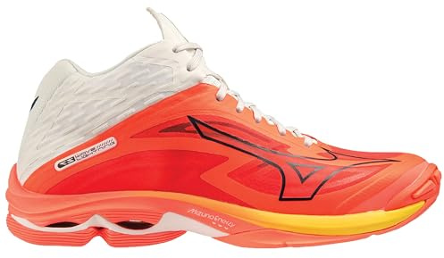 Mizuno Wave Lightning Z7mid, Scarpe da Pallavolo Unisex Adulto, Neon Flame Black Bolt Neon, 41 EU