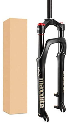 ZECHAO 4.0 Reifen Fat Bike Vorderradgabel,20/26 Zoll Schnee Elektrofahrradgabel Fahrrad Stoßdämpfer Gabeln 1-1/8 9mm Schnellspanner Luftgabel Fahrrad Federgabel (Color : Black, Size : 20inch)