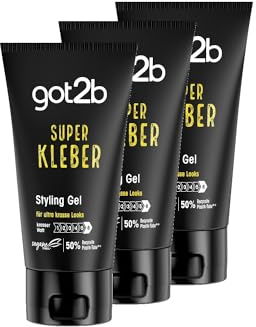 Schwarzkopf got2b Superkleber Unzerstörbares Styling Gel, 3er Pack, 3x 150ml