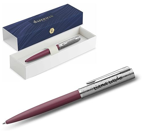 Waterman Allure Deluxe Kugelschreiber mit Gravur | Geschenk für Mann und Frau | inspiriert von Pariser Mode | personalisiert | graviert (Pink, Kugelschreiber)