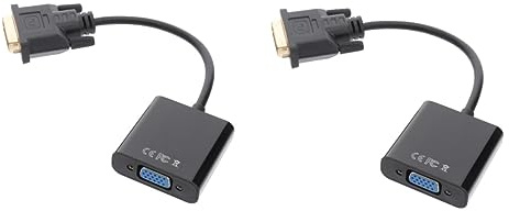 Hemobllo Lot De 2 Câbles Adaptateurs Dvi Vers Dvi-d Résolution 1080p Noir Pour Écran Pc