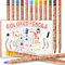 nsxsu Jumbo Buntstifte für Kinder, 12 Fett Dreikant Farbstifte Set für Alter 3-12, Tiermuster Dicke Farben Bleistifte, give aways kindergeburtstag, Vorschule, Kleinkinder & Anfänger