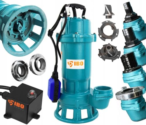 550W Submersible Dirty Water Pump Grinder Sewage Well Septic Flood Sewage Sump (550W Pump ONLY - NO Hose)