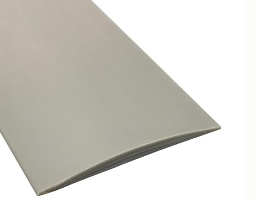 Striscia di transizione per pavimenti, autoadesiva, in PVC, 1 m x 5 cm, profilo piatto laminato, bordo bordo, grigio chiaro