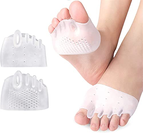 JINLINGNB 1 Paar Zehenspreizer, Daumenballen, orthopädischer Korrektor, Hallux Valgus, Pediküre, Socken, Fußballenglätter, Einstellorthese (weiß)