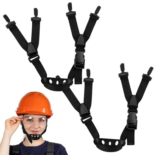 2 Pcs Hard Hats Hard Hats Chin Strap Hard Hats Hard Hat Adjustable Strap Chin Strap Universal Safety Helmet Strap Construction Compatible with Most Hard Hats on The Market Lower Jaw Support