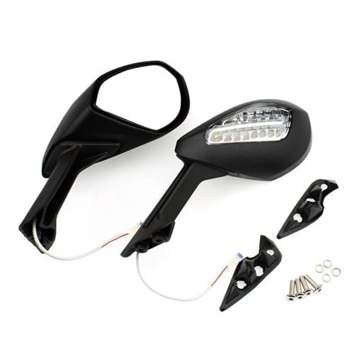 Motorrad Spiegel Für Ducati 1299 Für Panigale S 2015 2016 2017 2018 959 Für Panigale 2015 2016 2017 2018 2019 2020 Motorrad Schwarz Spiegel Set Mit Blinkern Lenkerendenspiegel