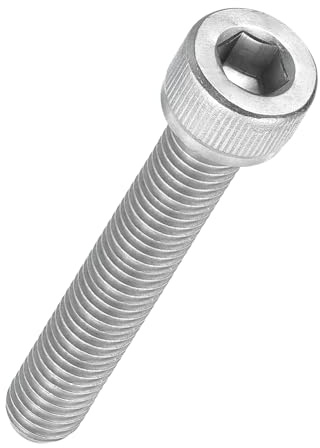 Kozelo 8 Stück Zylinderschrauben mit Innensechskant - [M8-1.25 x 45mm] 304 Edelstahl Vollgewinde Innensechskantschraube für Elektromotor 3D-Druck Lüfter Motorenaustausch, Silber