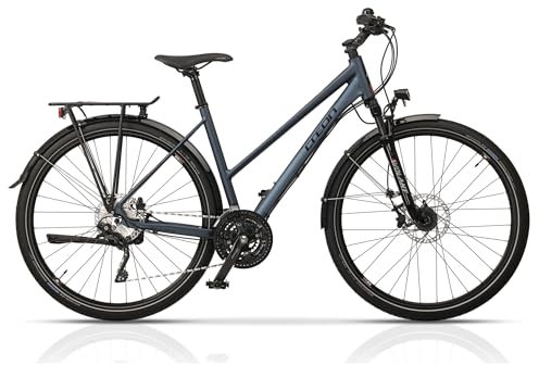Airtracks 28 Zoll Damen Trekking Fahrrad Trail 6.0 Trekkingrad Shimano 30 x Gang DEORE XT RD-T8000 SGS - Rahmenhöhen 45cm, 50cm, 55cm - Modell 2025 (45cm (Körpergröße 155-165cm))