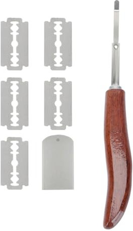 Cabilock 1 Juego Cuchillo Para Cortar Pan Cortador De Pan Aparato De Cocina Suministros Para Hornear Pan Cojo Con Cuchillas Reemplazables Raspador De Recortadora De Madera