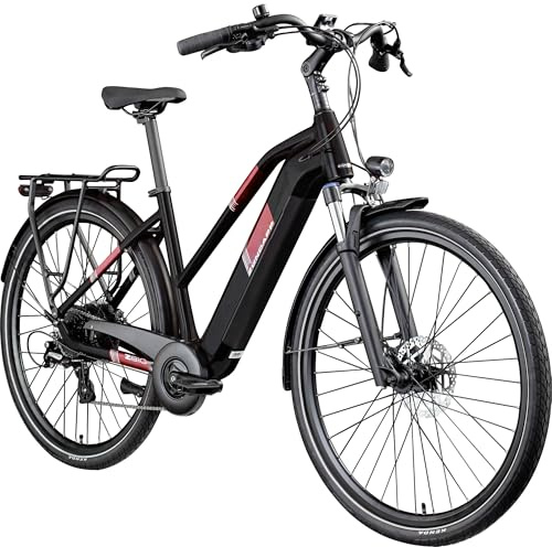ZÜNDAPP Ebike Damen 28 Zoll Trekkingfahrrad | E Bike 8 Gänge 165-190 cm Elektro Fahrrad | E-Bike Elektrofahrrad mit hydraulischen Scheibenbremsen | Z810