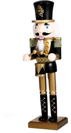HOLIDYOYO Statua Decorativa Di Natale Nutcracker Figura Di Soldato Con Dettagli Eleganti Per Decorazione Festiva e Originale Di