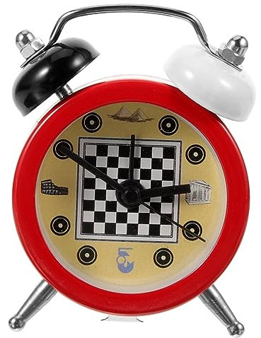 VINTORKY Mini Reloj Despertador Pilas Reloj De Ajedrez De Escritorio Decoración De Mesa para Uso Dormitorio o Escritorio Temporizador De Ajedrez
