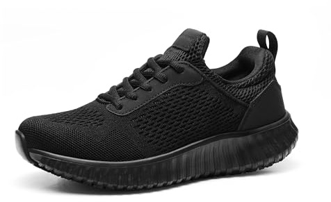 Bruno Marc Women's Non Slip Restaurant Work Shoes,All Black,8 | Walking Slip Resistance Food Service Chef Kitchen Sneakers Comfortable Lightweight