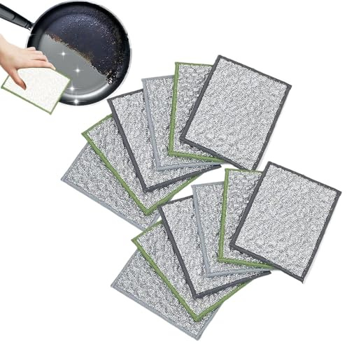 Wezalget Lavettes, Lingettes De Nettoyage pour Cuisine Grande Absorption, Réutilisables Non Rayants pour Vaisselle Verres Ménage Salle De Bain Vitres