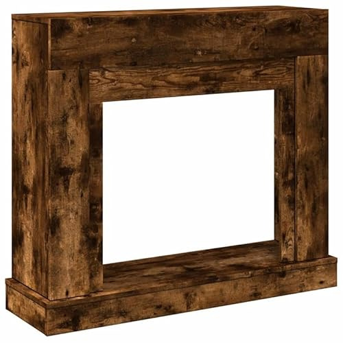 Kaminumrandung Räuchereiche 100x30x87,5 cm aus Holzwerkstoff - stilvolle & langlebige Umrandung für Kamine & Holzöfen - perfekt für Wohnzimmer & gemütliche Atmosphäre