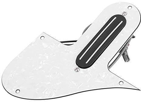 Dual Rail Mandolin Pickguard Loaded Prewired Pickup A500k B500k Potentiometer (White Pearl)