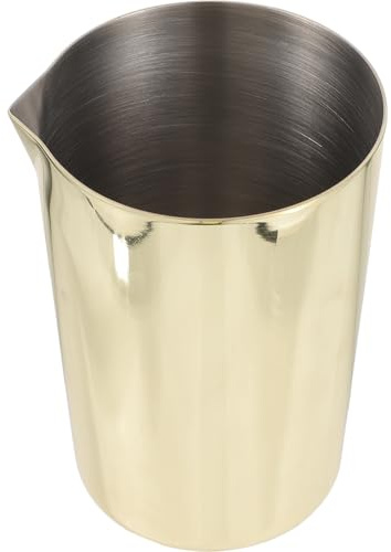 JOINPAYA Bicchiere da Miscelazione in Acciaio Inox 304 Incisione Dorata, Shaker per Cocktail Riutilizzabile per Bar e Casa, Strumento per Bevande e Mixology Resistente e Facile da Pulire