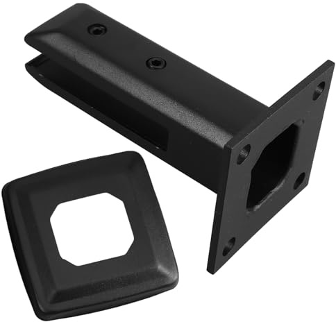 ABOOFAN Pince à Verre en Acier Inoxydable Noir pour Support de Main Courante, Fixation Sécurisée Force de Serrage Modérée, pour Projets DIY et Fixation de Verre