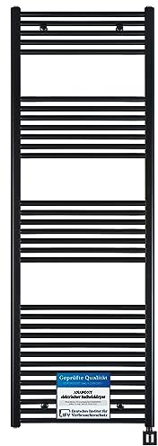 anapont elektrischer Badheizkörper 1775hx600b - schwarz - mit Timer-Funktion - Handtuchheizkörper - Badheizung elektrisch - Handtuchheizung bad - Made in Germany