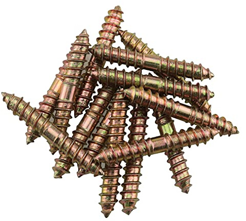 E-outstanding 20Pcs Double Ended Wood Woodworking Furniture Screw Dowel Furniture Connecting Fixing Dowel Screws, M6x40mm
