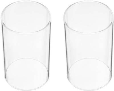 Milisten Transparente Kerzenabdeckungen 2 Stück Glaszylinder 7.87X3.15 Zoll Windgeschützter Kerzenhalter Für Wohnaccessoires Und Tischdeko Hochzeit Wohnzimmer Büro