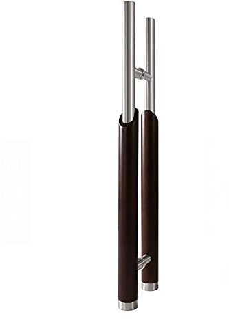 LEGZIT Glastürgriff aus Edelstahl,Push-and-Pull-Türgriff aus massivem Holz,Schiebetürgriff für Büros,Lochmittenabstand 400 mm/255 mm/a/600 mm